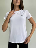 Женская однотонная футболка с красивым вырезом на спине Белый, L