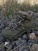 Ботинки тактические зимние олива на евроовчине Военные армейские ботинки Ukr-Tec хаки