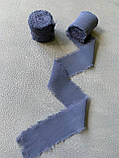 Стрічка чорно-синя шифонова (4 см), фото 3