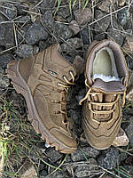 Ботинки тактические зимние койот на евроовчине Военные армейские ботинки Ukr-Tec кожа