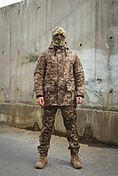 Тактический зимний комплект Парка + штаны Flash пиксель Армейский костюм куртка + штаны на флисе