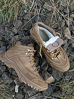 Ботинки тактические зимние койот на евроовчине Военные мужские ботинки Ukr-Tec кожа