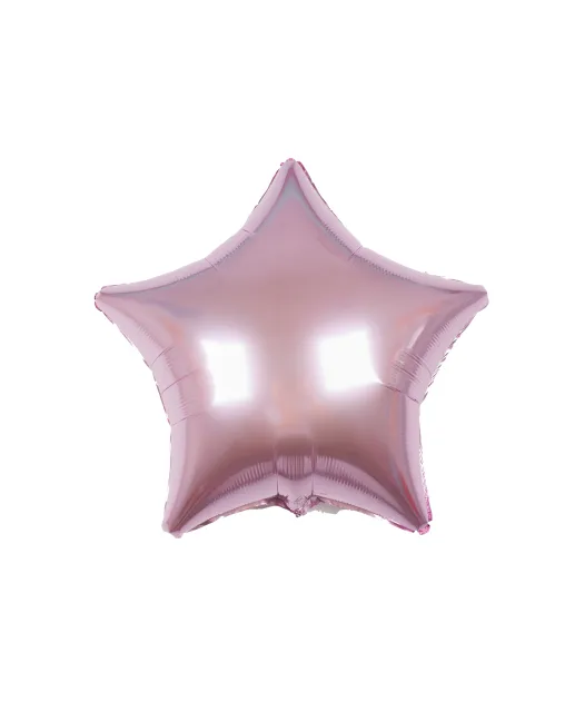 Фольгована кулька "Зірка" ніжно-рожева металік 18"(45см) 1шт.