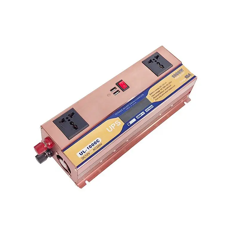 Інвертор 12V на 220 V UL-1000C із зарядкою 10 А + USB