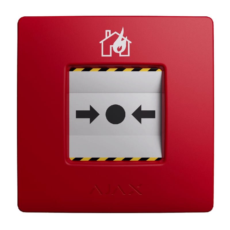 Кнопка активації пожежної тривоги вручну Ajax ManualCallPoint (Red) Jeweller, фото 1