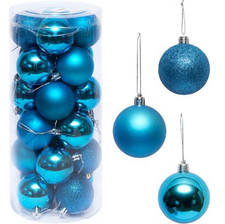 Набір кульок 24 штуки D6см "Бірюза" ZWH6CM LAKE BIUE MZOPT