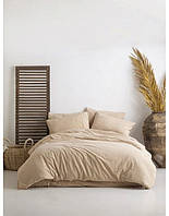 Комплект постельного белья из вареного хлопка семейный размер Limasso Akdeniz Bej