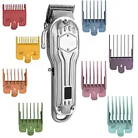 Комбо-набір для стрижки (машинка + триммер + шейвер) Surker Cordless Combo Silver (SK-K9S+SK-I9SL+SK-5001-SL), фото 6