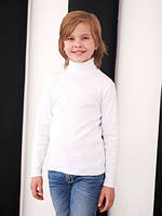 Белая детская подростковая водолазка гольф для мальчика девочки размер 86 92 98 134 140