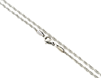 Цепочка Xuping ТТМ Stainless Steel цвет Родий "Плетение Веревка" длина 45см х 2.5мм
