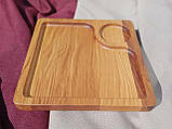 Дерев'яна менажниця для подачі страв. Декоративний посуд. Дерев'яний піднос. Посуд з дерева., фото 3
