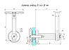 ODF-08-11-02 Кріплення для поручня 42,4 мм до скла з регулюванням, діаметр конектора 40мм,  поліроване, фото 6