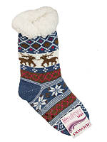 Теплые носки на овечьей шерсти Олененки (размер 35-38) (Шерстяные носки)