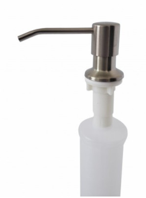 Дозатор диспенсер для рідкого мила та миючих засобів вбудовується в мийку/ врізний 300 мл з нержавіючої сталі, фото 1