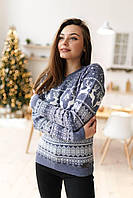 Женский новогодний свитер с оленями, Новогодние женские свитера, Красивые свитера для женщин Зима