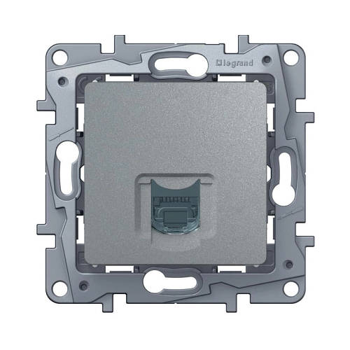 Розетка Legrand ETIKA алюминий RJ45 Кат.5е UTP 672441 (ID#1581273821 ...