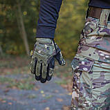 Штурмові тактичні рукавиці з закрити пальцями (мультикам), фото 6