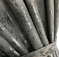 Готовий комплект мармурових штор 200х270 на тасьмі з підхватами Колір Світло сірий