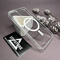 Чехол с Magsafe для Iphone 11 прозрачный противоударный пластиковый с магнитом кольцом Spigen