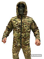 Тактическая куртка мультикам осенняя-зима Omni-Heat, Военная куртка влагостойка мужская sho