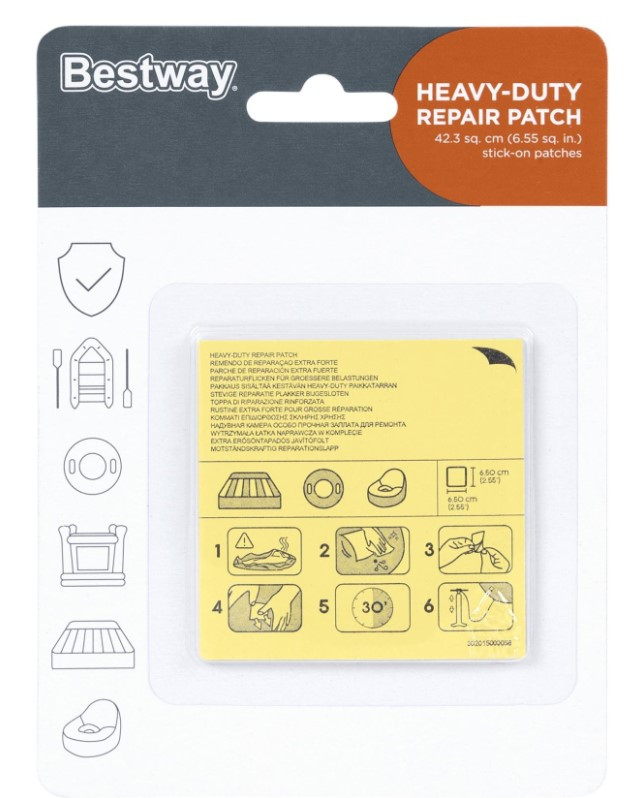 Набір для ремонту особливо міцний Bestway 6,5х6,5см, 10шт(671319)
