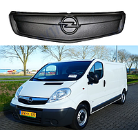 Зимняя заглушка на решетку радиатора матовая Opel Vivaro 2006-2015 (верхняя решетка)