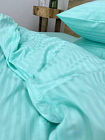 Євро комплект постільної білизни Primavara- бірюзовий