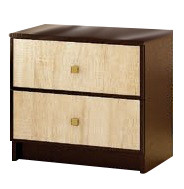 Тумба приліжкова (2 шт.) Фантазія (Мебель-Сервіс) 450х443х464мм венге + дуб самоа, фото 1