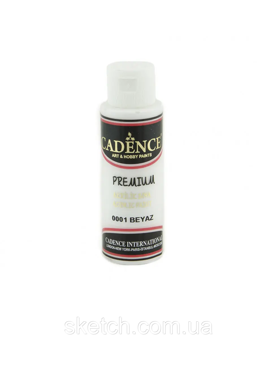 Акрилова фарба Cadence Premium Acrylic Paint, №0001 Білий, 70мл, фото 1