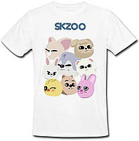 Белая футболка Stray Kids (SKZOO)