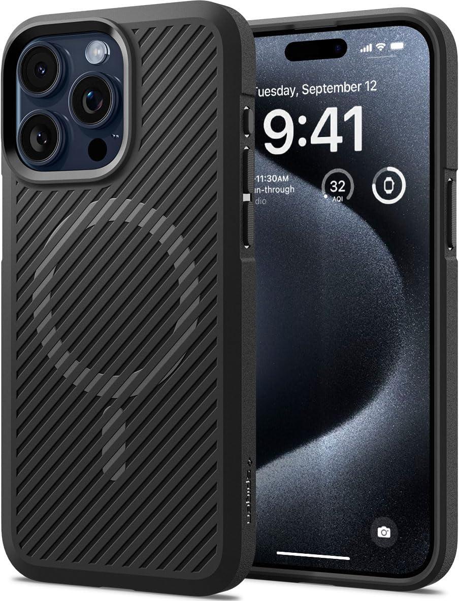 Чохол Spigen для iPhone 15 Pro - Core Armor (MagFit), Matte Black (ACS06467), фото 1