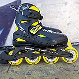 Розсувні ролики Rollerblade Fury Black Yellow, фото 2