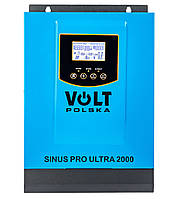 Джерело безперебійного живлення Сонячний інвертор Volt Polska Sinus Pro ULTRA 60A 12V 2000W (3SSH100012)