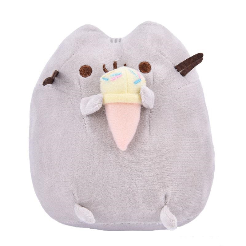 Плюшевая мягкая игрушка Пушин Кот с мороженным 15х18см Pusheen Cat - фото 1 - id-p1999051150