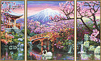 Художній творчий набір-триптих Цвіт сакури в Японії, 50х80 см, 12+