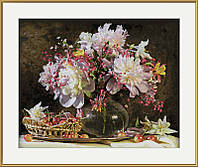 Художній творчий набір Букет квітів та вишні, 40х50 см, 12+