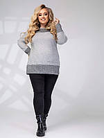 Жіноча туніка у великих розмірах, виготовлена з приємної тканини Розміри: 52-54, 56-58, 60-62, 64-66