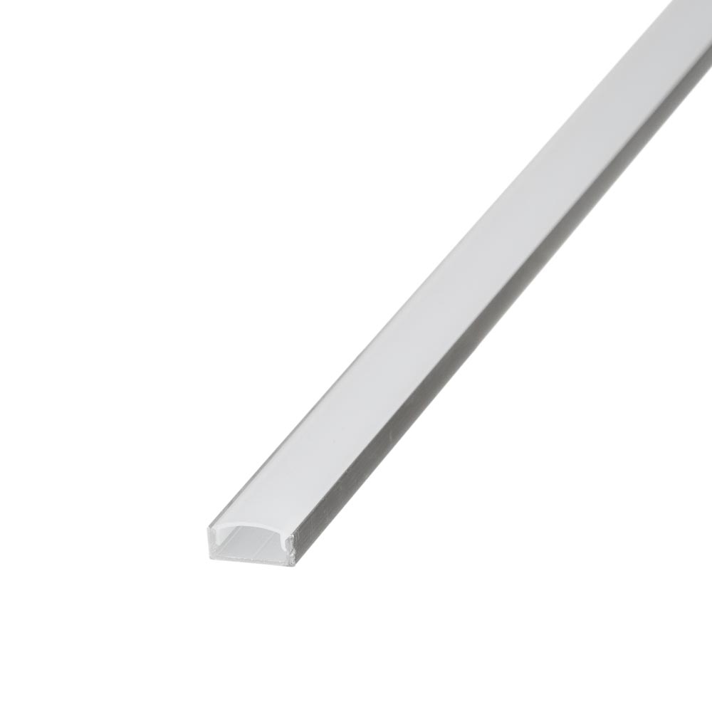 LED профиль ПФ-18 алюминиевый не анодированный накладной с рассеивателем (комплект) 2м - фото 2 - id-p1863292053