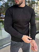 Мужская стильная кофта черная пуловер люкс Турция