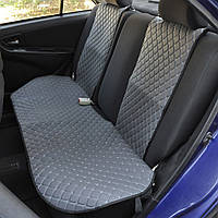 Накидки авто сидінь Шкіро-замінник Чорний Сірі Ромби Задній ряд АвтоКомфорт