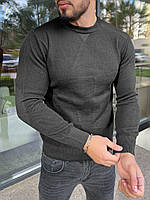 Мужская стильная кофта серая пуловер люкс Турция
