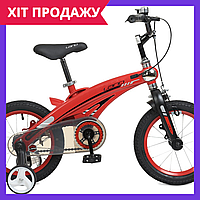 Детский велосипед с дополнительными колесами 12 дюймов Lanq Projective WLN1239D-T-3 красный