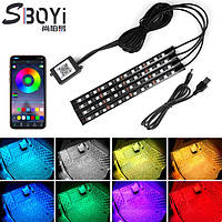 Підсвічування салону  RGB5050 LED (4шт х 22*4см) APP Bluetooth, USB