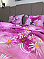 Двоспальний комплект з поліестеру "Ромашка на рожевому" (Простирадло - 180х220см), фото 3