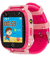 Смарт годиник розумний годиник для дітей AmiGo GO001 iP67 Pink роожевого кольору з дзвінком