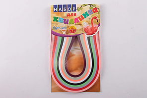 Набор для квілінгу "Птахи" 5мм 300мм 9 кольорів +3 аплікації