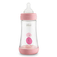 Пляшечка пластик Chicco PERFECT 5, 240мл, 2м+ (Колір Розовый)