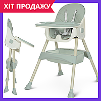 Стульчик для кормления детский пластиковый Bambi M 4136-2 Olive оливковый