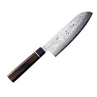 Кухонний ніж Сантоку 164 мм Suncraft Senzo Black (BD-04)