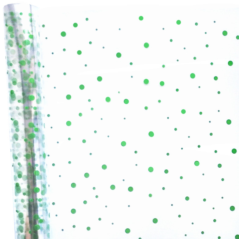 Плівка з малюнком "Горох-3" зелений (60 см, 400 г), фото 1